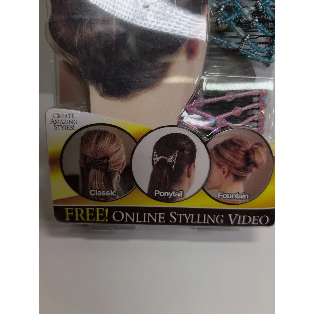 EZ Combs Fabulous Hairstyle Instantly Stretchable Double Combs As Seen On TV NEW